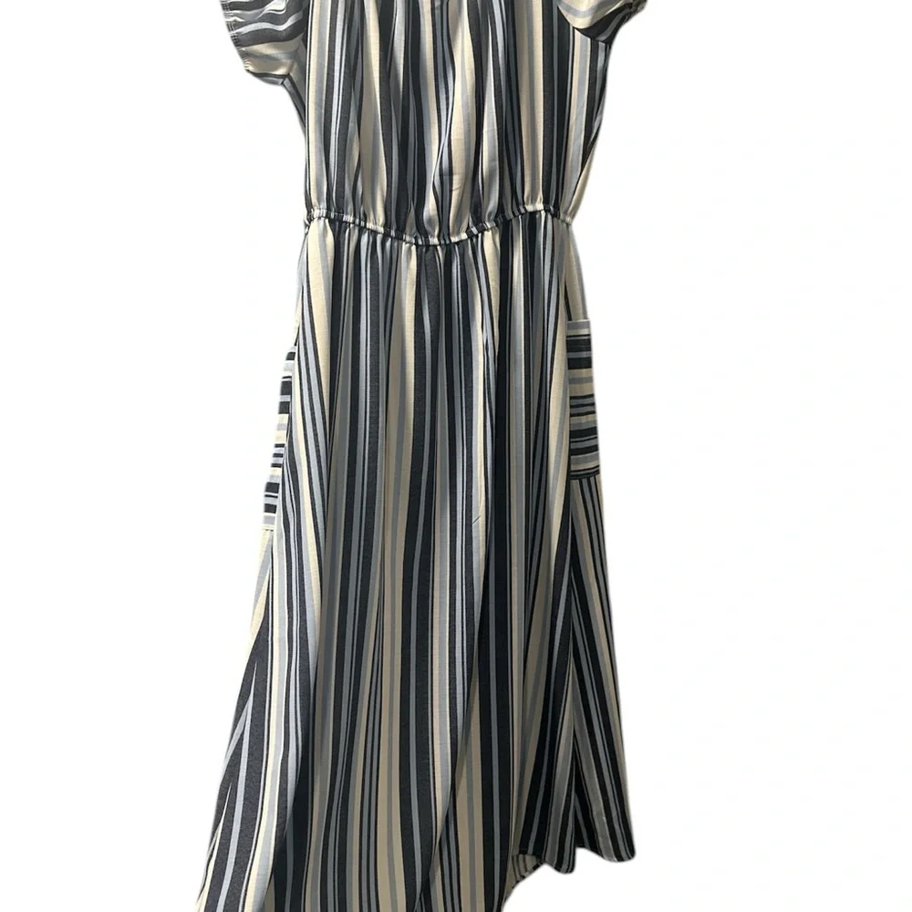 Naïf Striped Blue Dress~ Size M - Picture 3 of 4